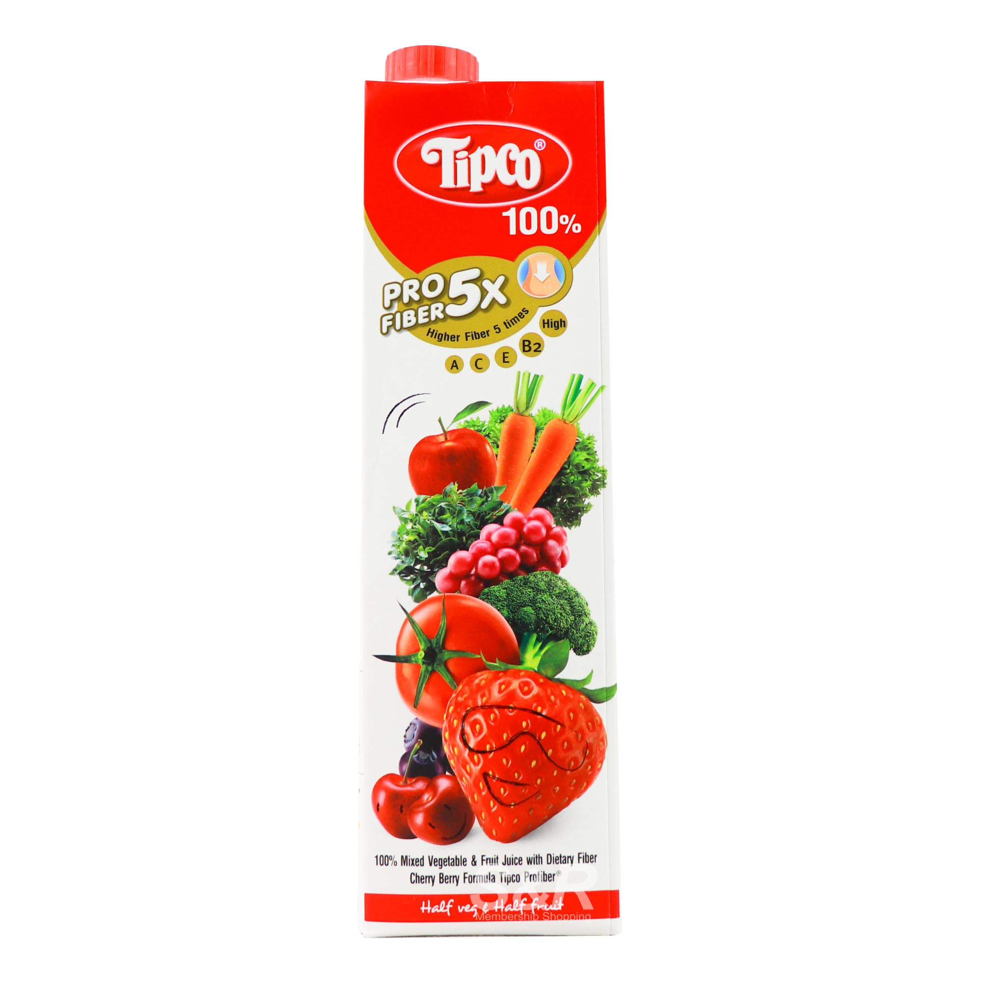Tipco 100% Mixed Vegetable and Fruit Juice 1L